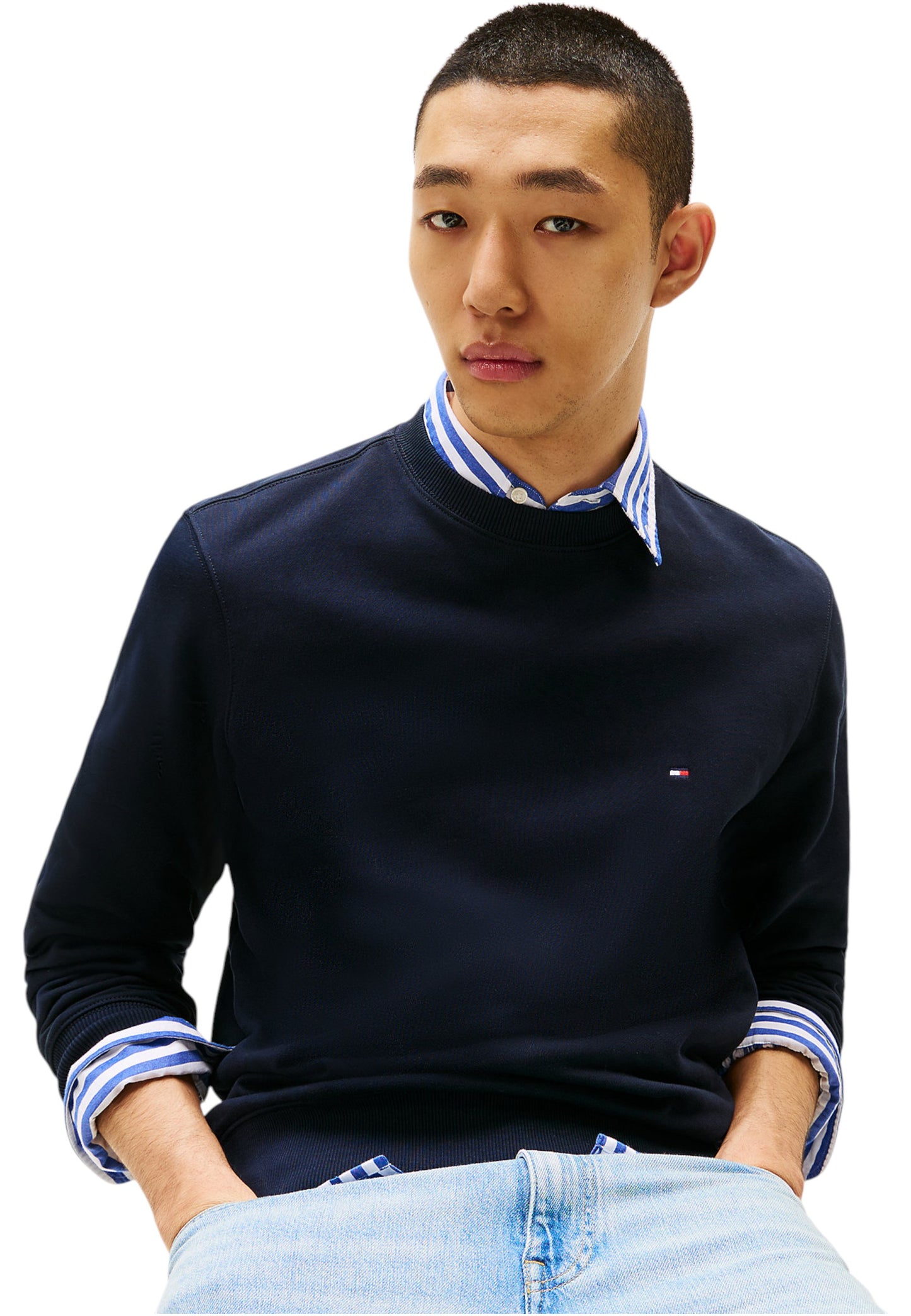 Felpa A Girocollo Uomo Tommy Hilfiger  Essential Terry MW0MW37237