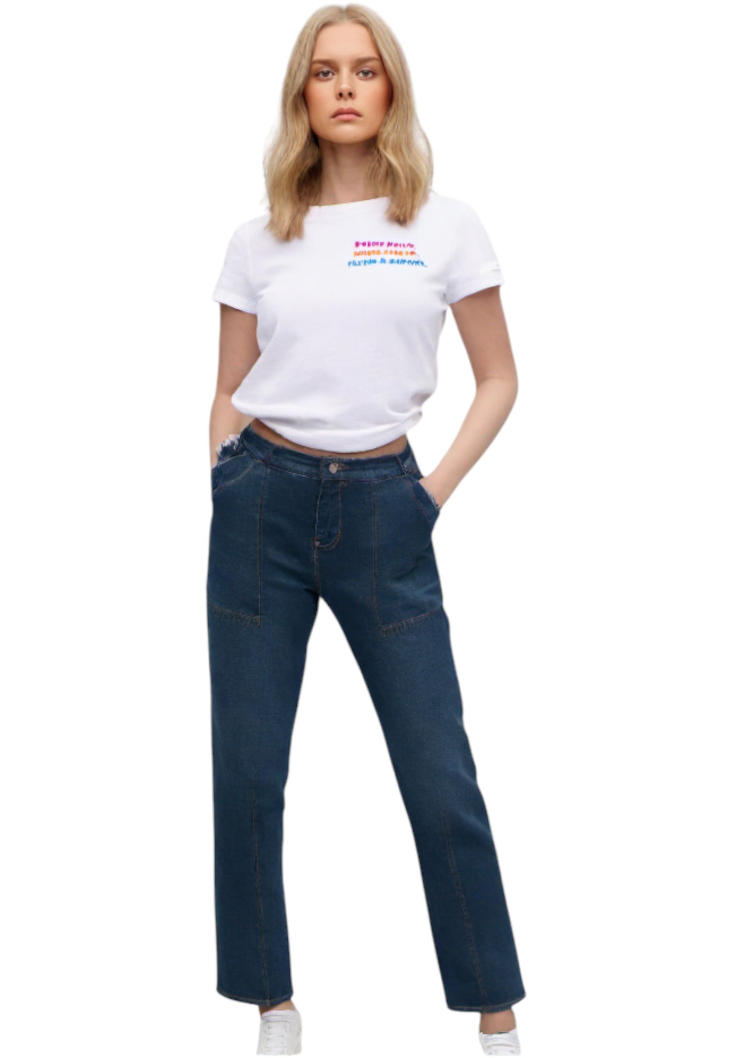 T-Shirt Manica Corta Donna Mc2 Saint Barth Dormo Poco Embroidery Emilie EMI0001