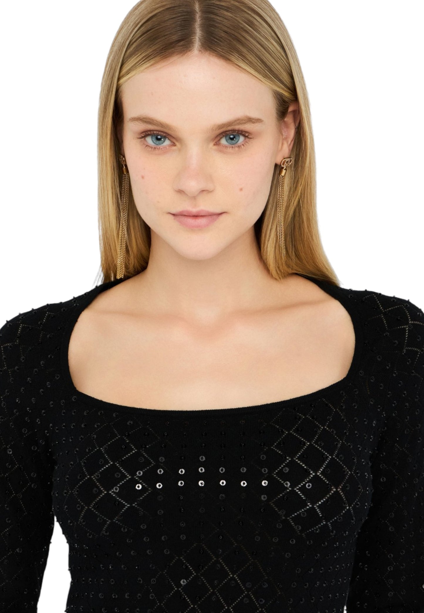 Maglia Donna Liu Jo Con Paillettes CF5027MS18F