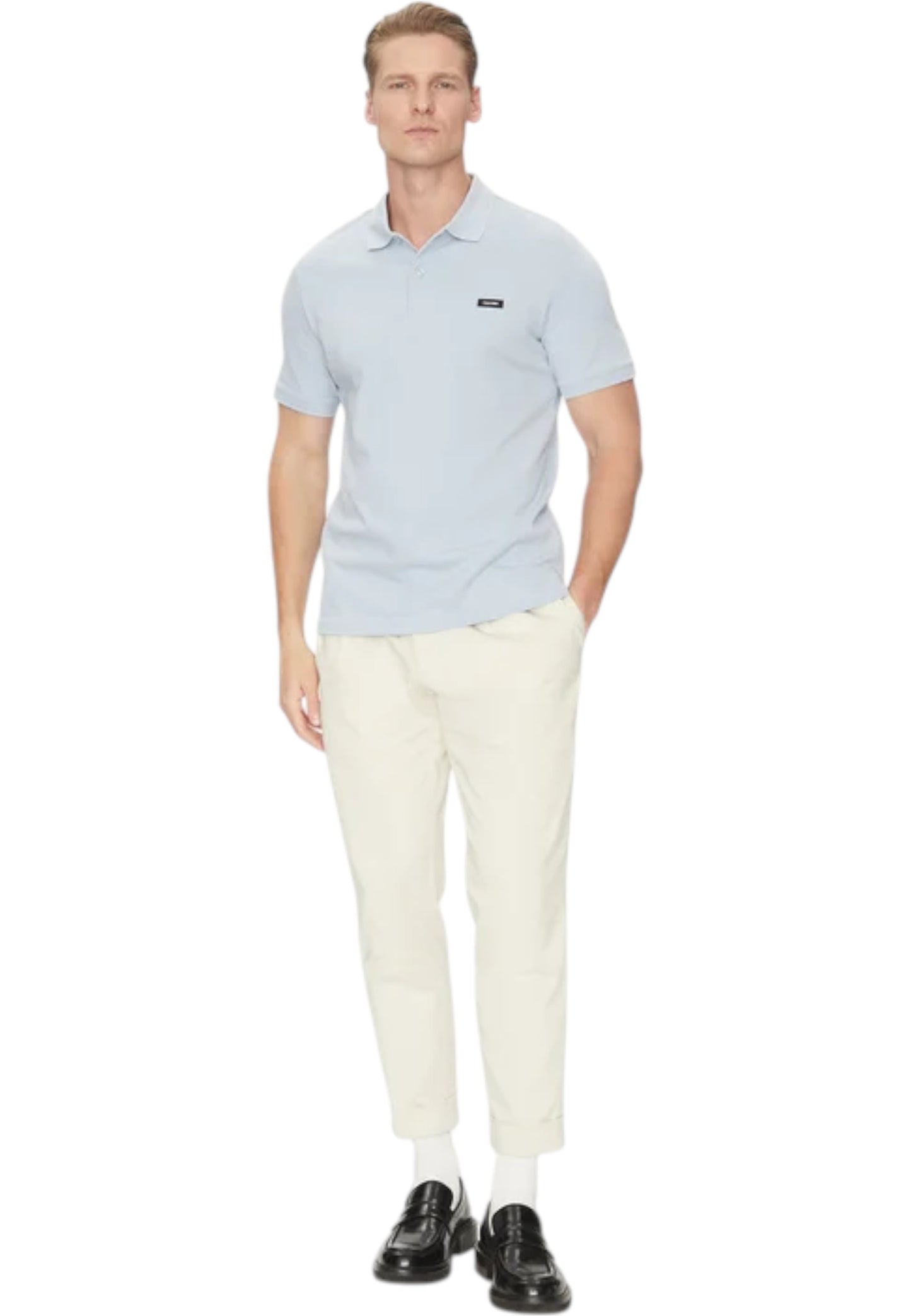 Polo Manica Corta Uomo Calvin klein  Stretch Pique Slim