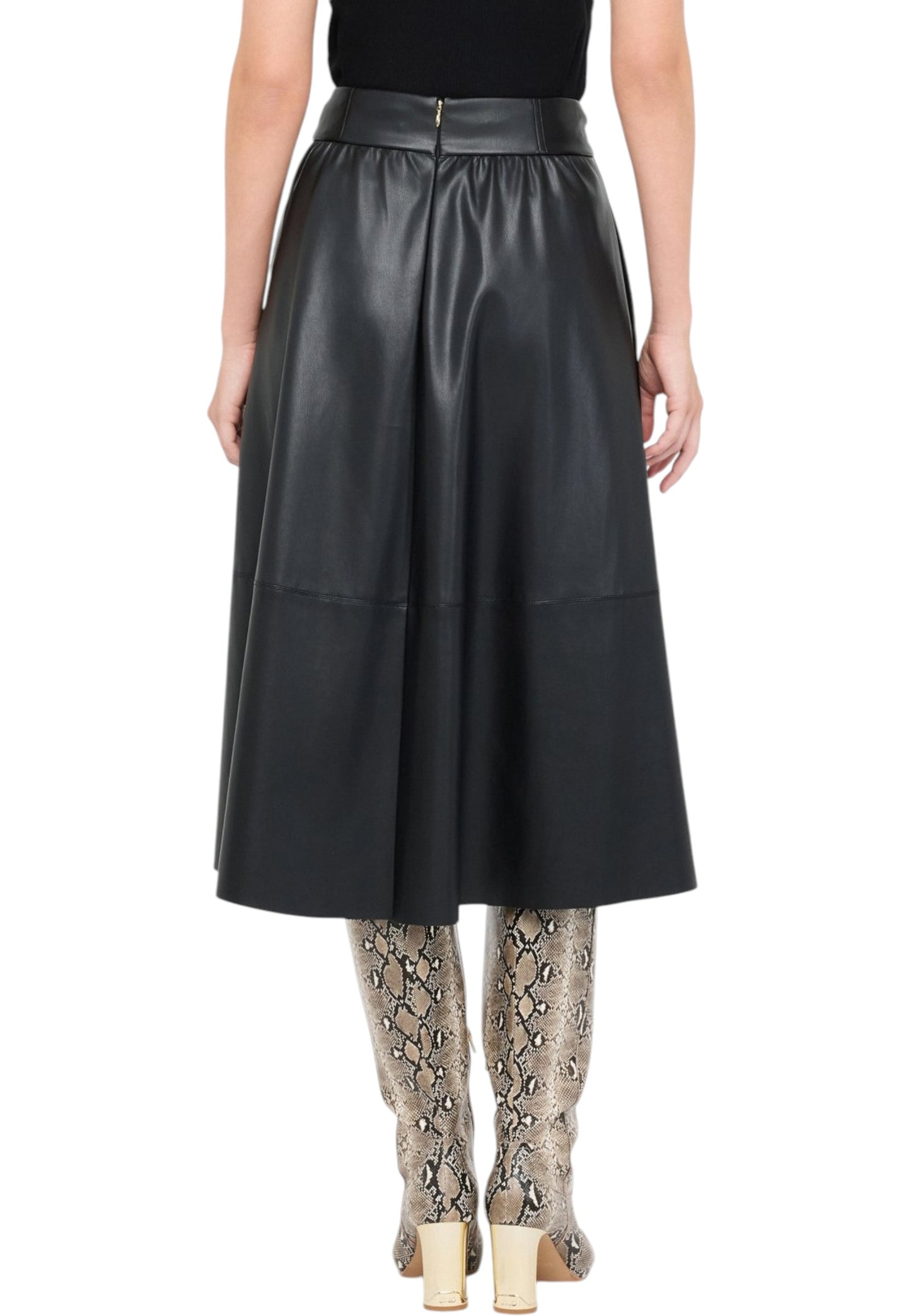Gonna Midi Donna Liu Jo In Pelle Sintetica CF5015E0624
