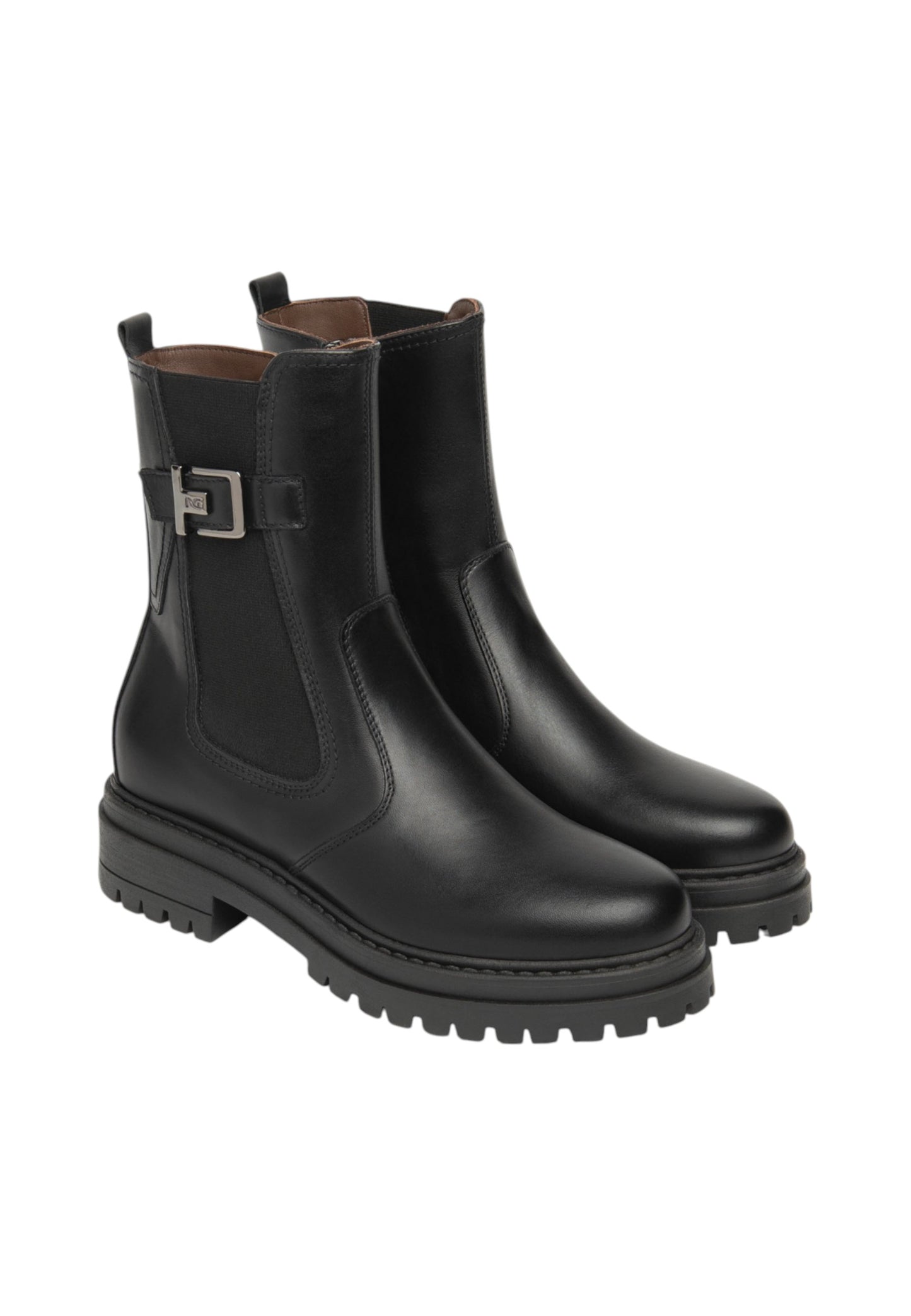 Stivaletti Chelsea Donna Nero Giardini Tacco 4 CM I514830D