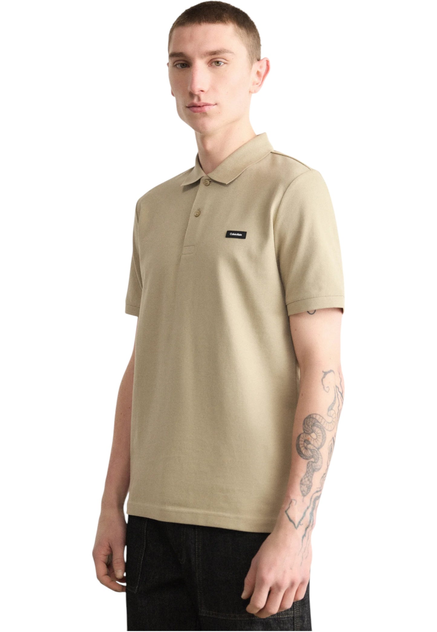 Polo Manica Corta Uomo Calvin klein  Stretch Pique Slim