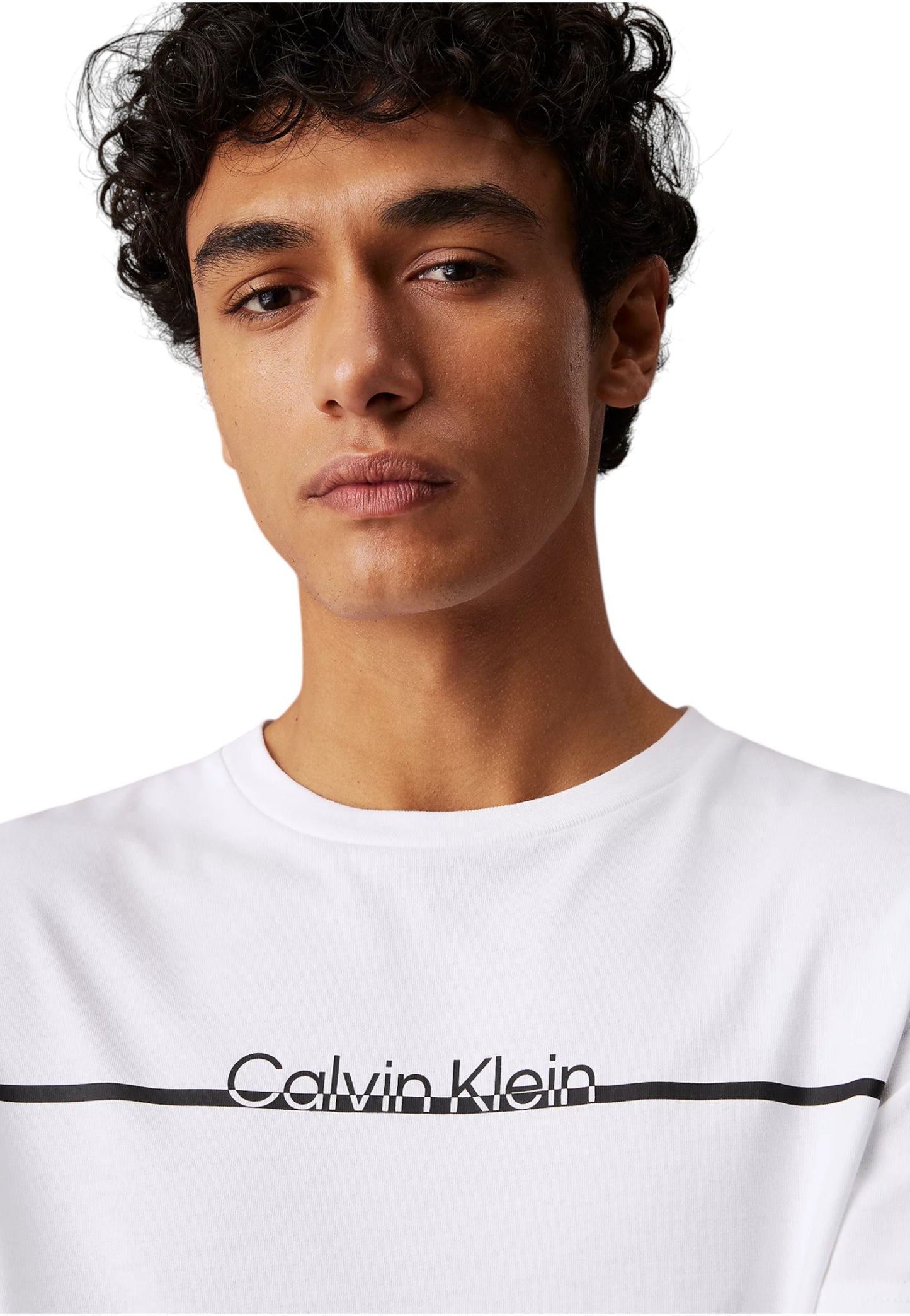 T-Shirt Manica Corta Uomo Calvin klein  Split Line Logo T-Sh