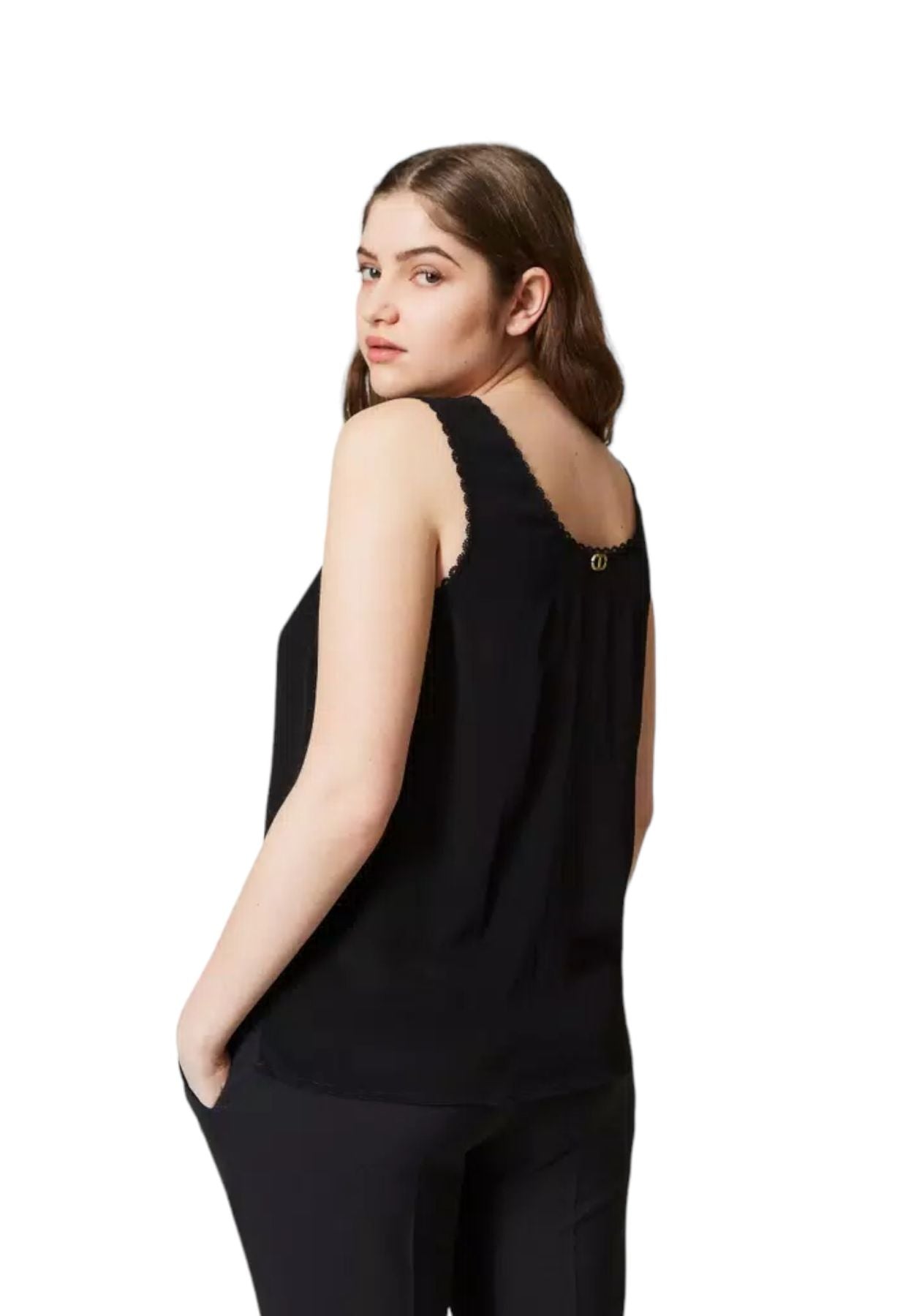 Canotta Donna Twinset In Crepe De Chine 231TP2453