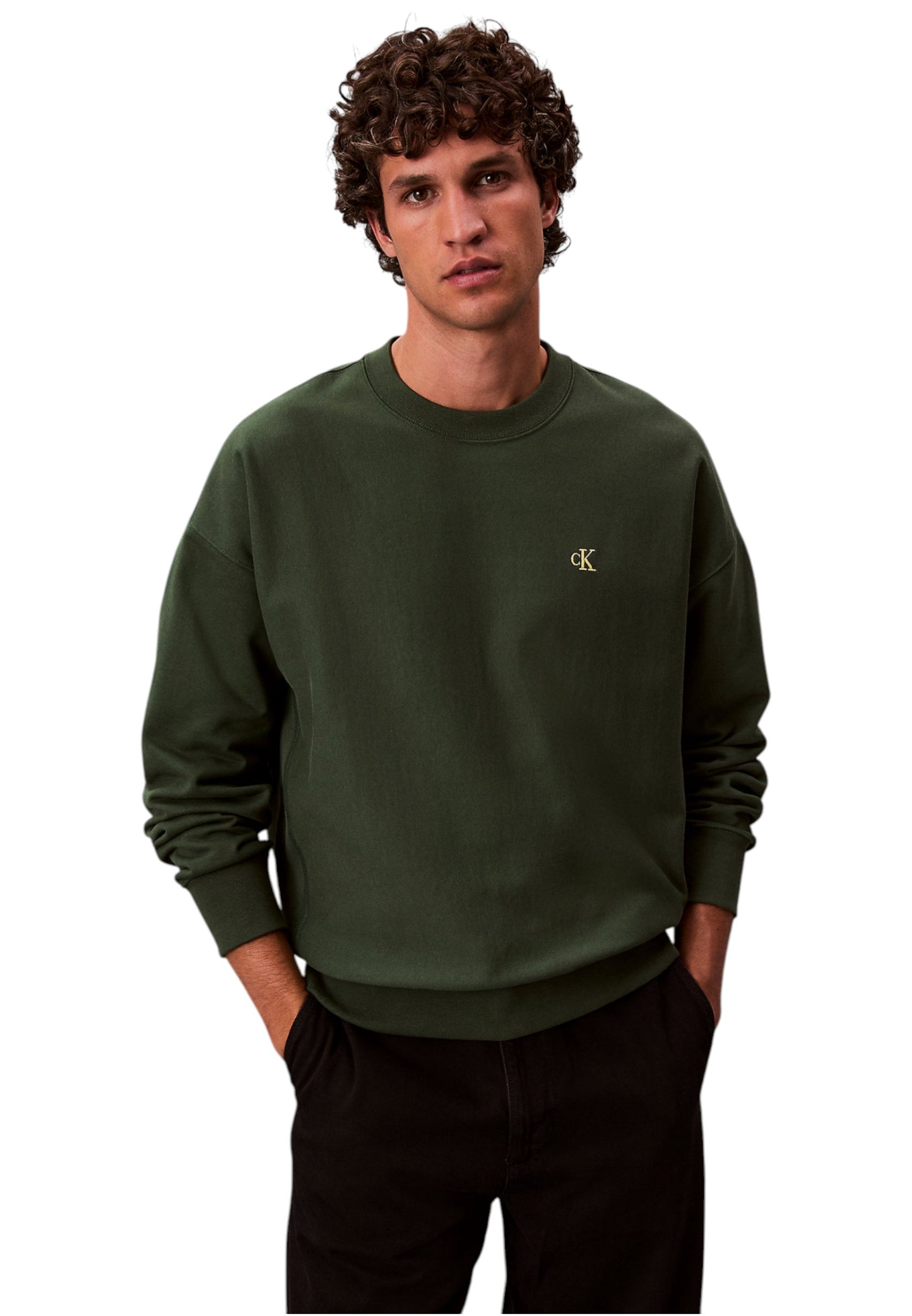 Felpa A Girocollo Uomo Calvin klein Jeans  Premium Terry Monogram LV04RC277G