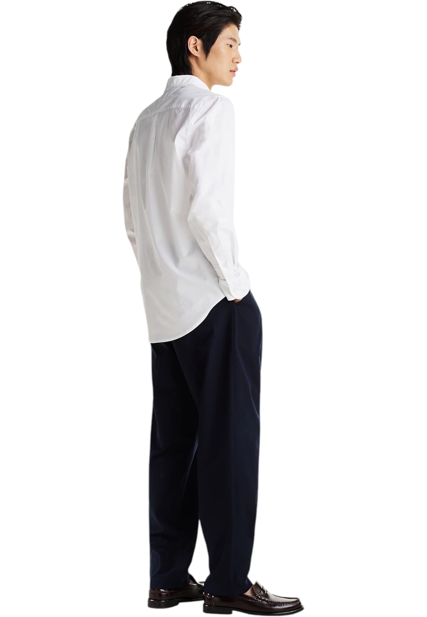 Camicia Manica lunga Uomo Tommy Hilfiger  Flex Poplin Kent Col