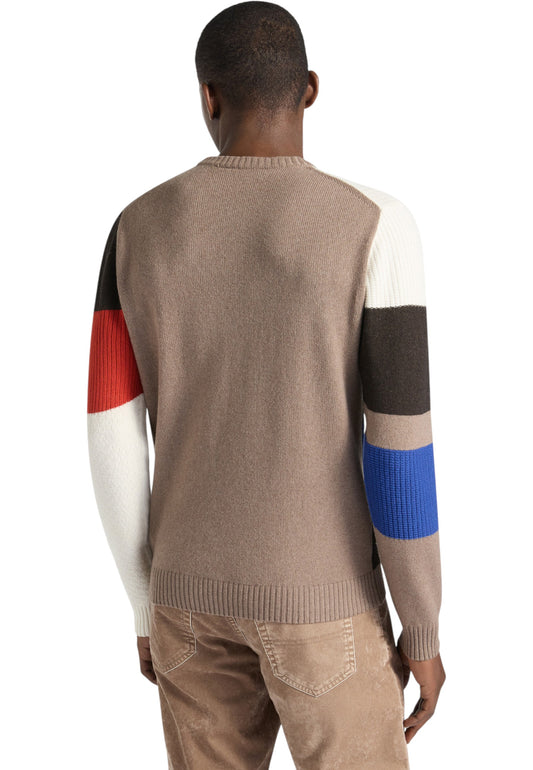 Maglione A Girocollo Uomo Harmont & Blaine Color Block Rasato + 3D  HRP787030646