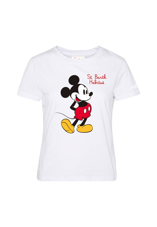 T-Shirt Manica Corta Donna Mc2 Saint Barth Mickey Sb Hab Embroidery Emilie EMI0001