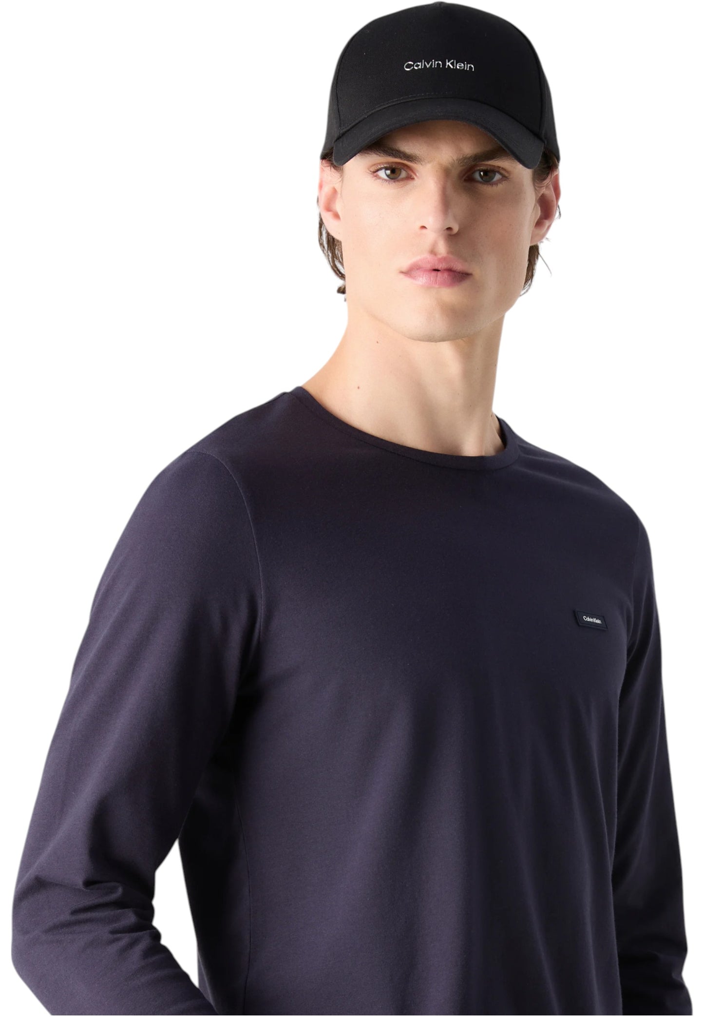 T-Shirt Manica Corta Uomo Calvin klein  Stretch Slim Fit Ls