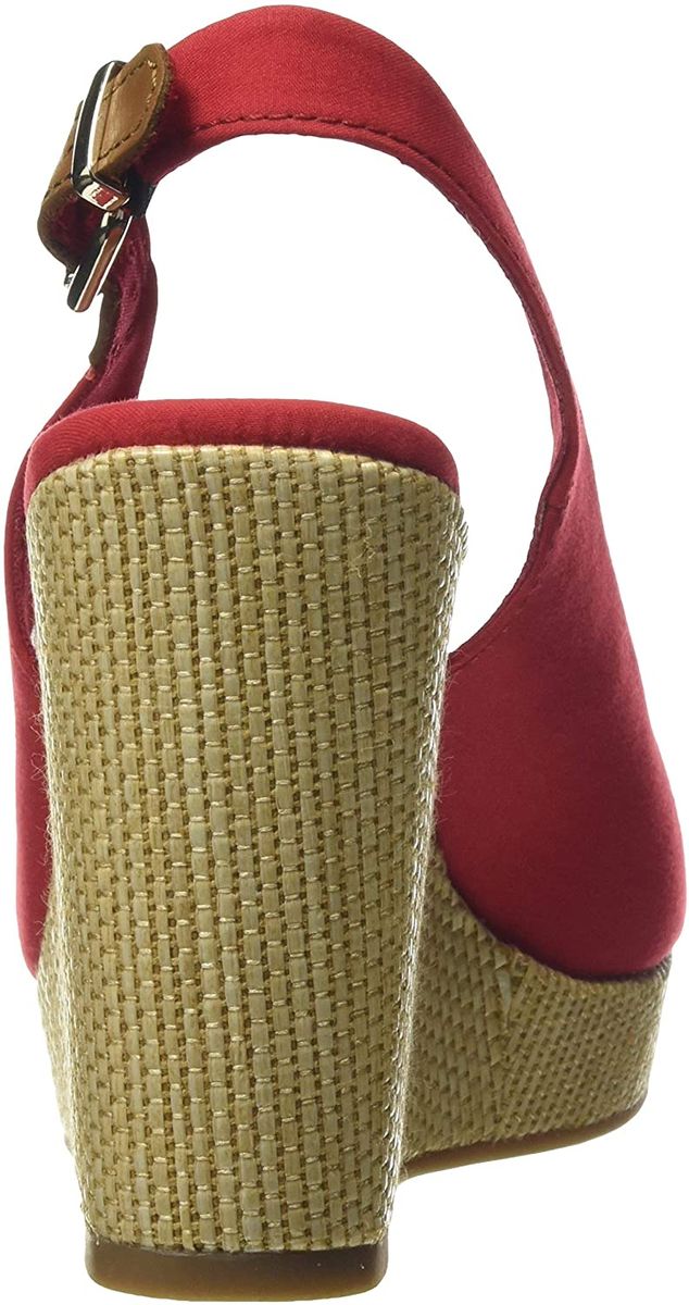 Sandali Con Zeppa Donna Tommy Hilfiger Alta Iconic Elena Sling Back Wedge FW0FW04789