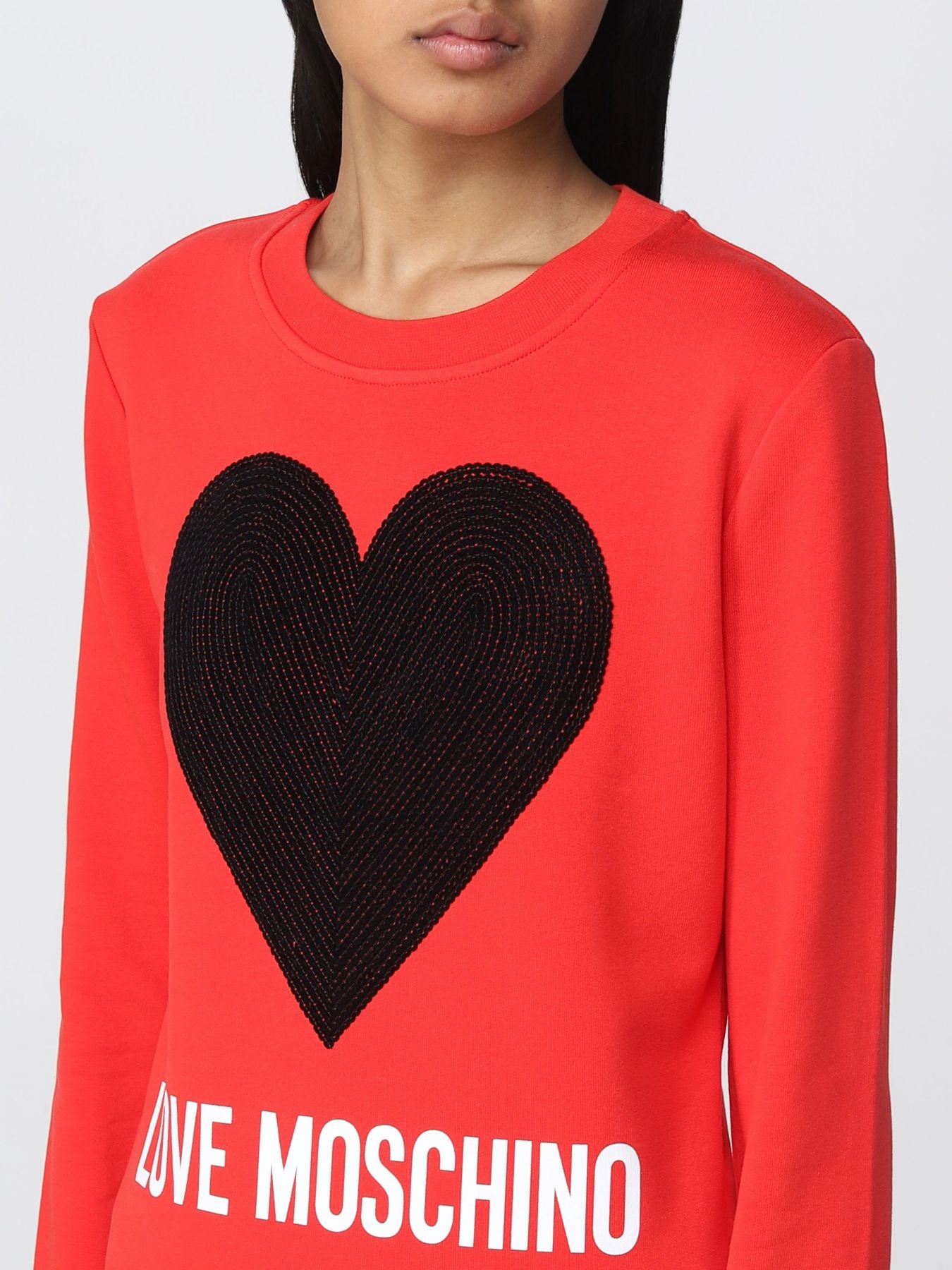 Felpa A Girocollo Donna Love Moschino W648402E2388