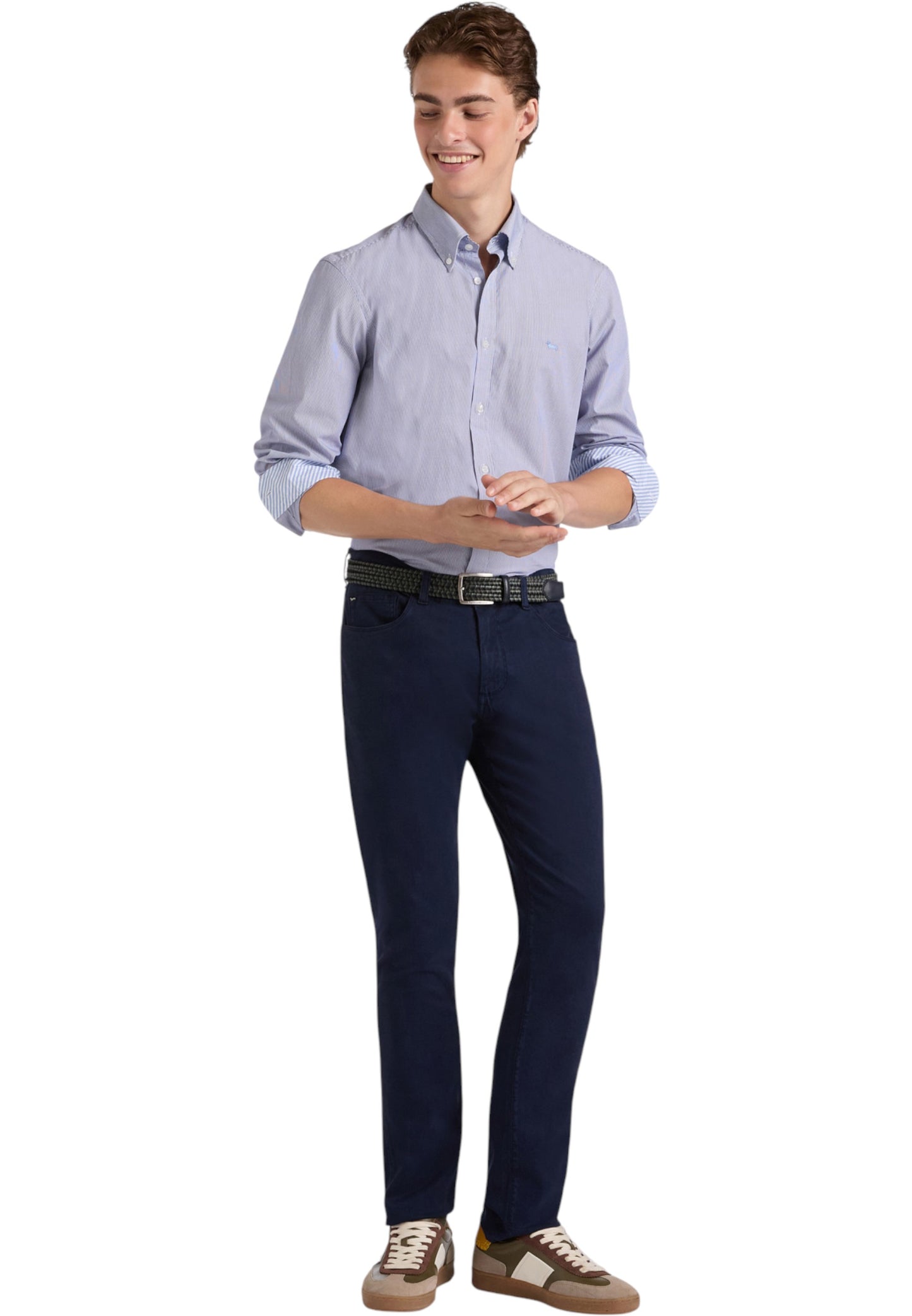 Camicia Manica lunga Uomo Harmont & Blaine A Microrighe Con Bassotto CRP074013435B