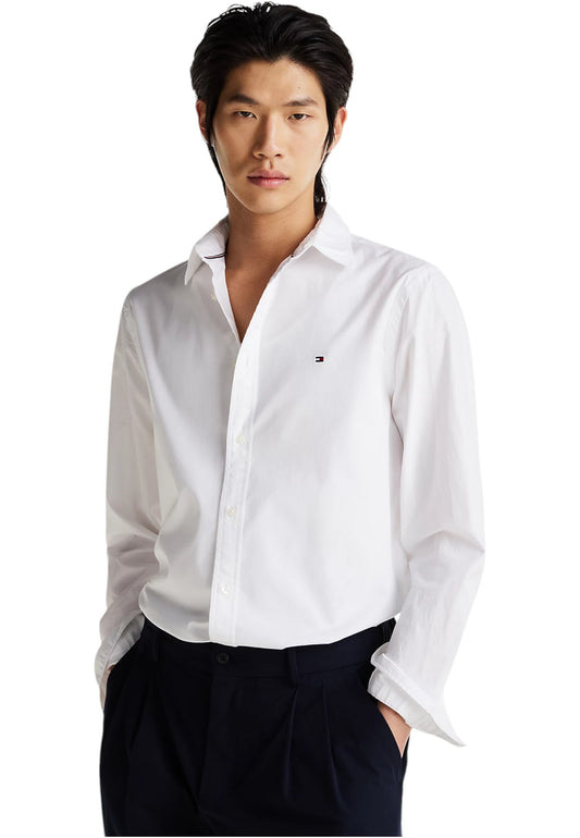 Camicia Manica lunga Uomo Tommy Hilfiger  Flex Poplin Kent Col