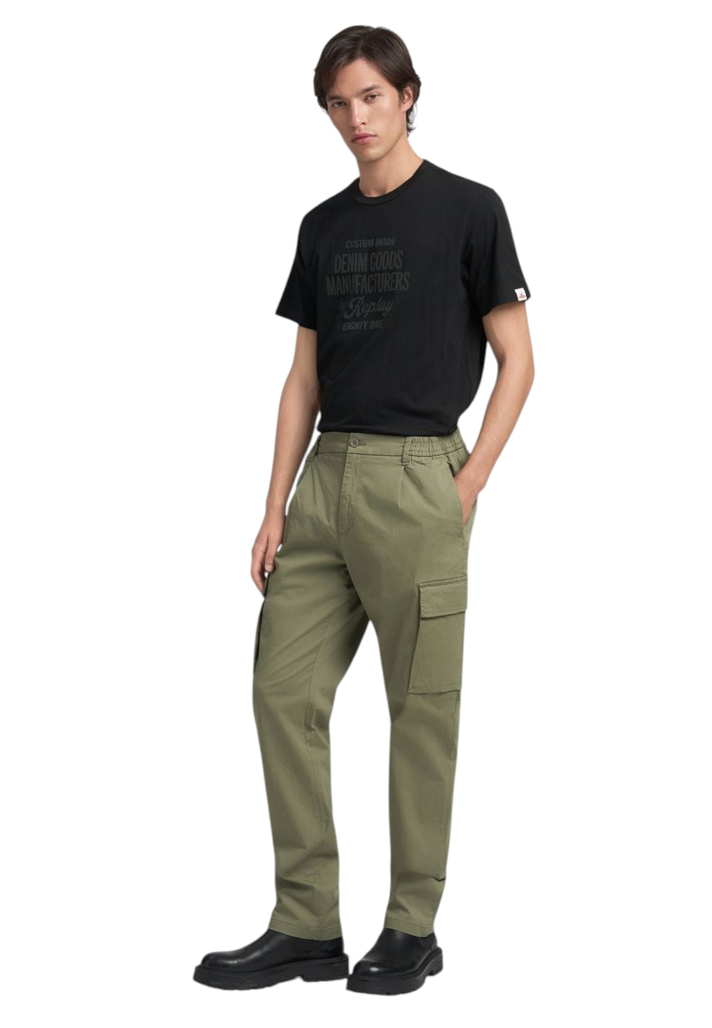 Pantaloni Cargo Uomo Replay In Twill Adhann M9015C.000.84999