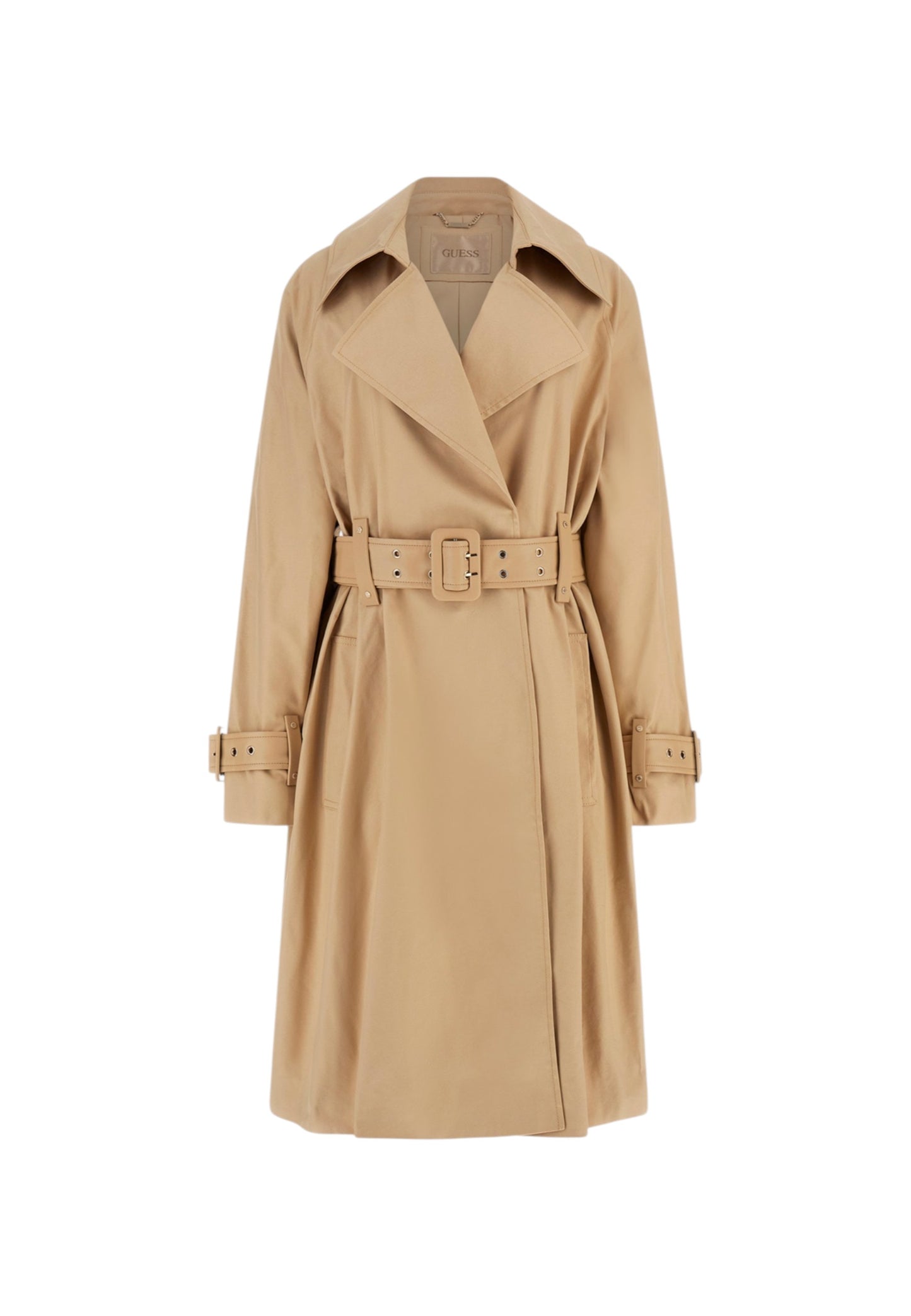 Cappotto Trench Donna Guess Con Cintura In Eco Pelle Raphaelle W5YL02WHDF1