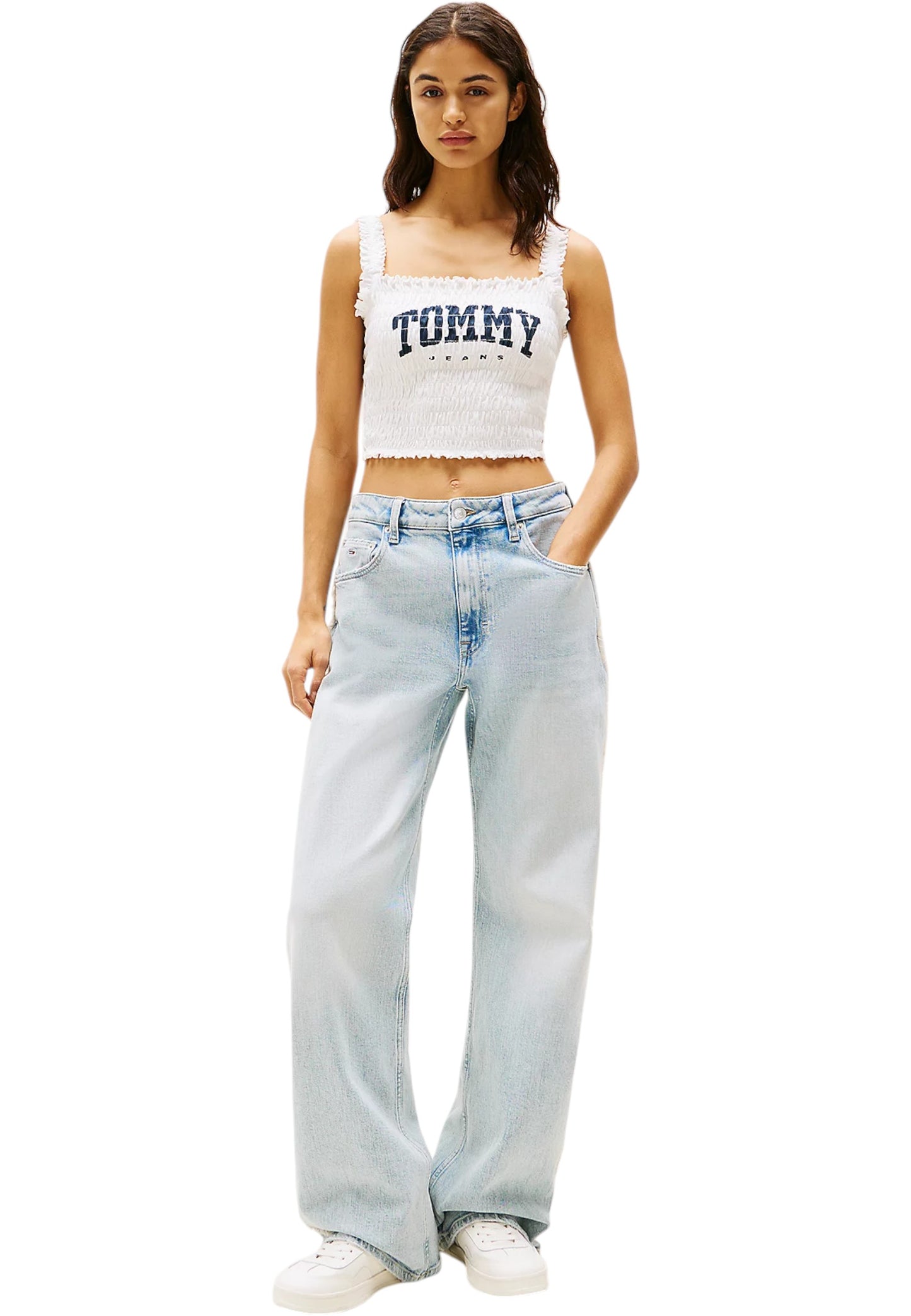 Top Donna Tommy Jeans Tjw Smock Varsity Br