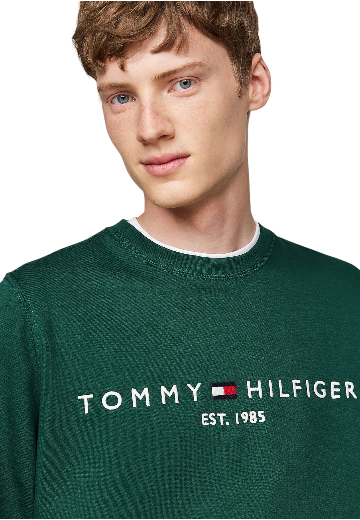 Felpa A Girocollo Uomo Tommy Hilfiger Tommy Logo MW0MW11596