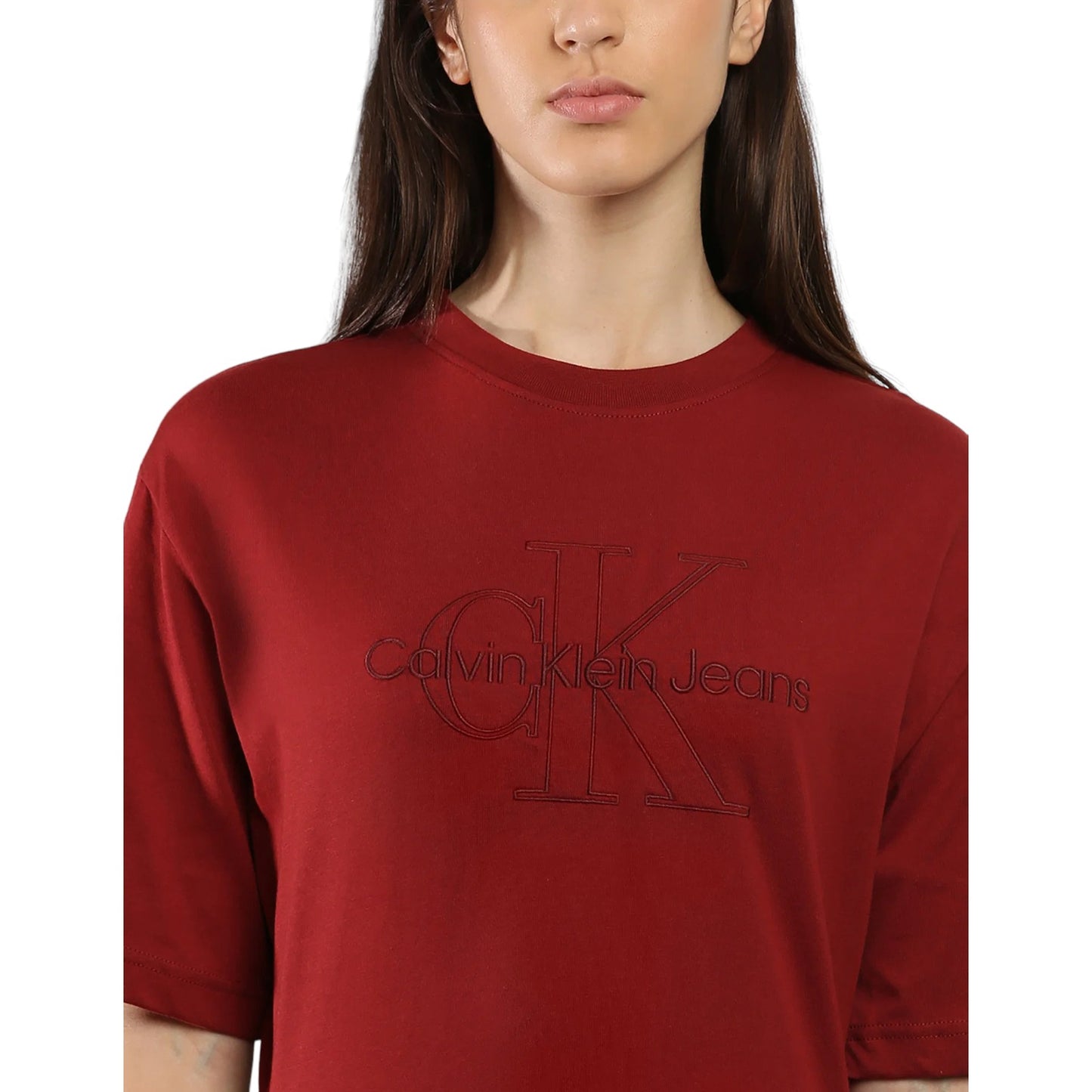 Vestito Midi Donna Calvin klein Jeans Manica Corta Embroidered Monologo J20J221183