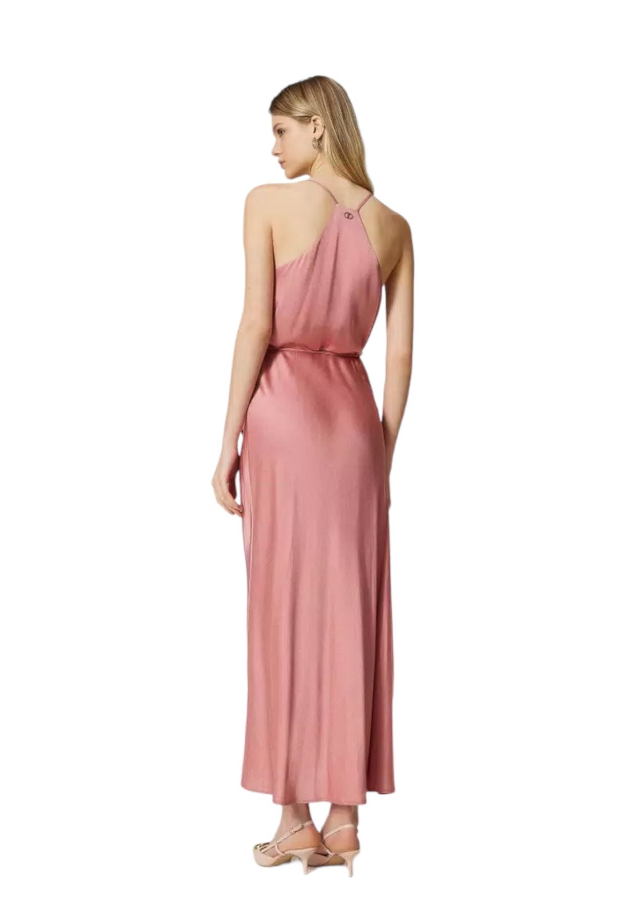 Vestito Lungo Donna Twinset Con Spalline E Spacco Romantic Satin 231TP2430