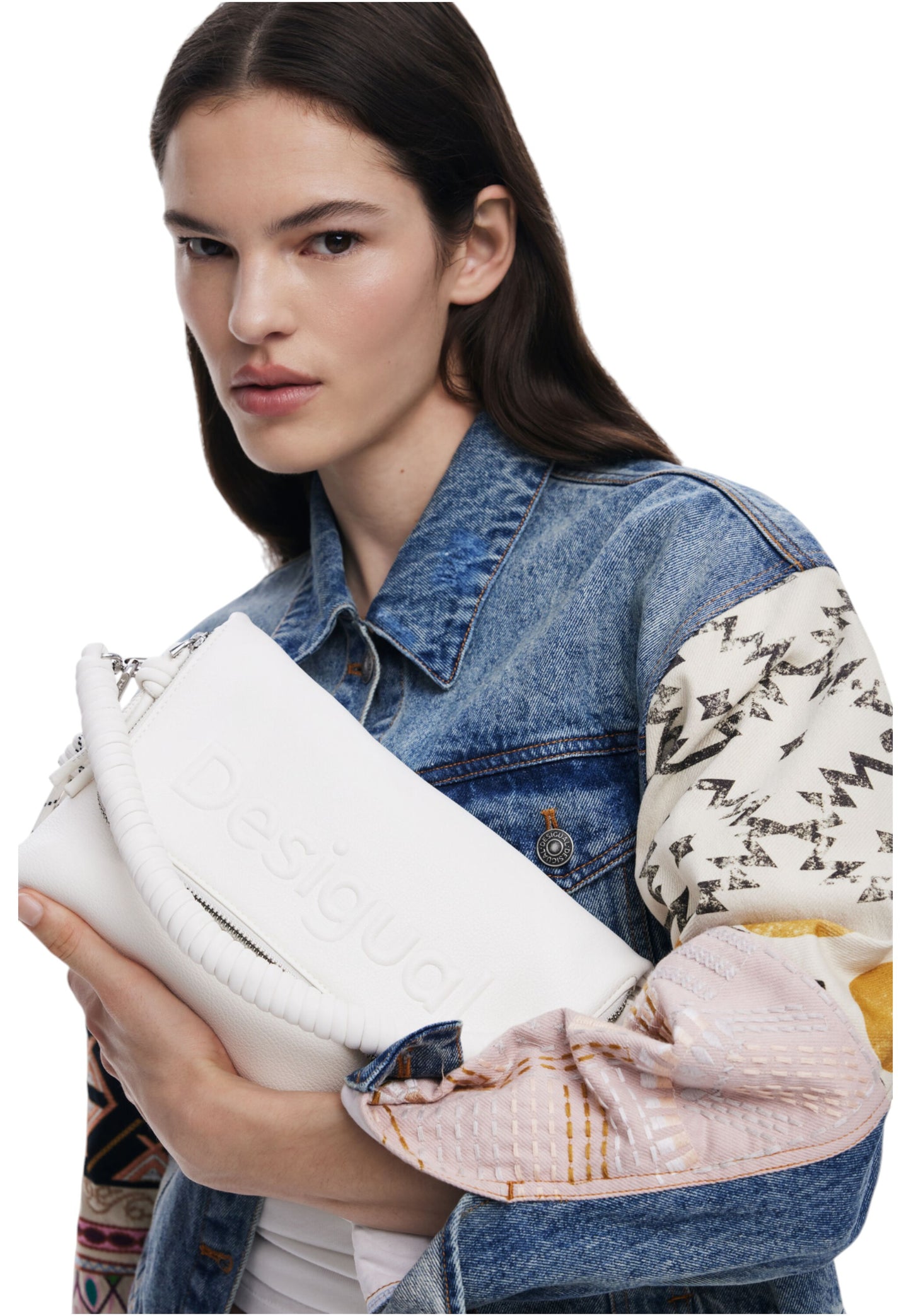 Borsa A Mano Donna Desigual Half Venecia 3.0 Ecru