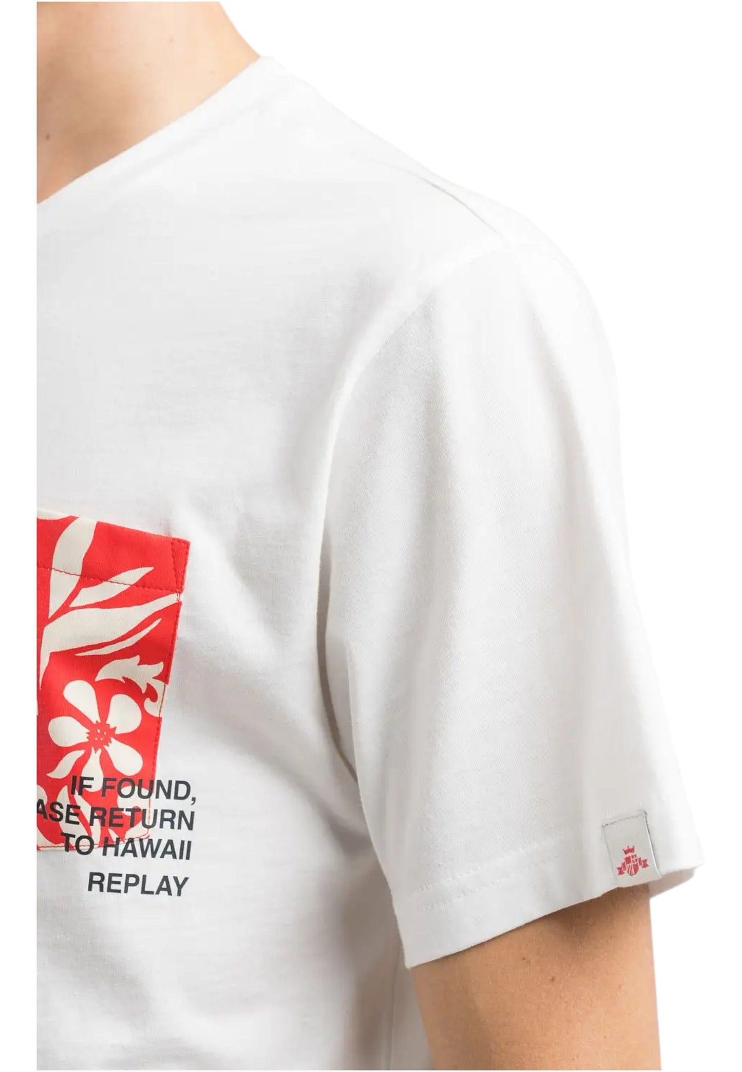 T-Shirt Manica Corta Uomo Replay Con Tascino Stampato