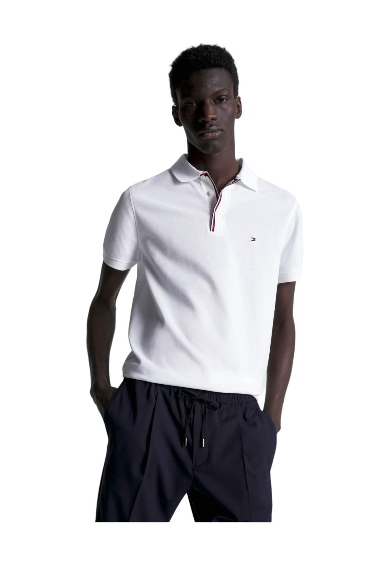 Polo Manica Corta Uomo Tommy Hilfiger 1985 Rwb Tipped Slim MW0MW30750