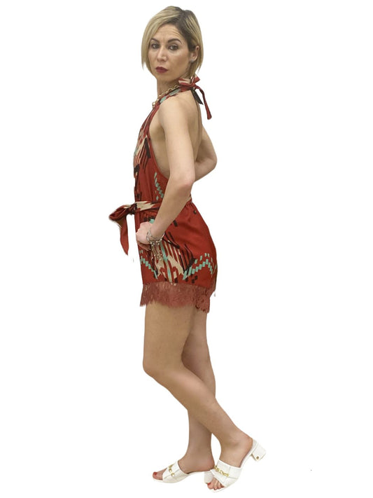 Tuta Jumpsuit Senza Maniche Donna F**K Corta F22-0176