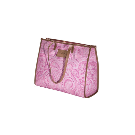 Borsa A Spalla Donna Gaelle Shopper In Canvas Con Stampa Paisley E Targhetta GBBDA680