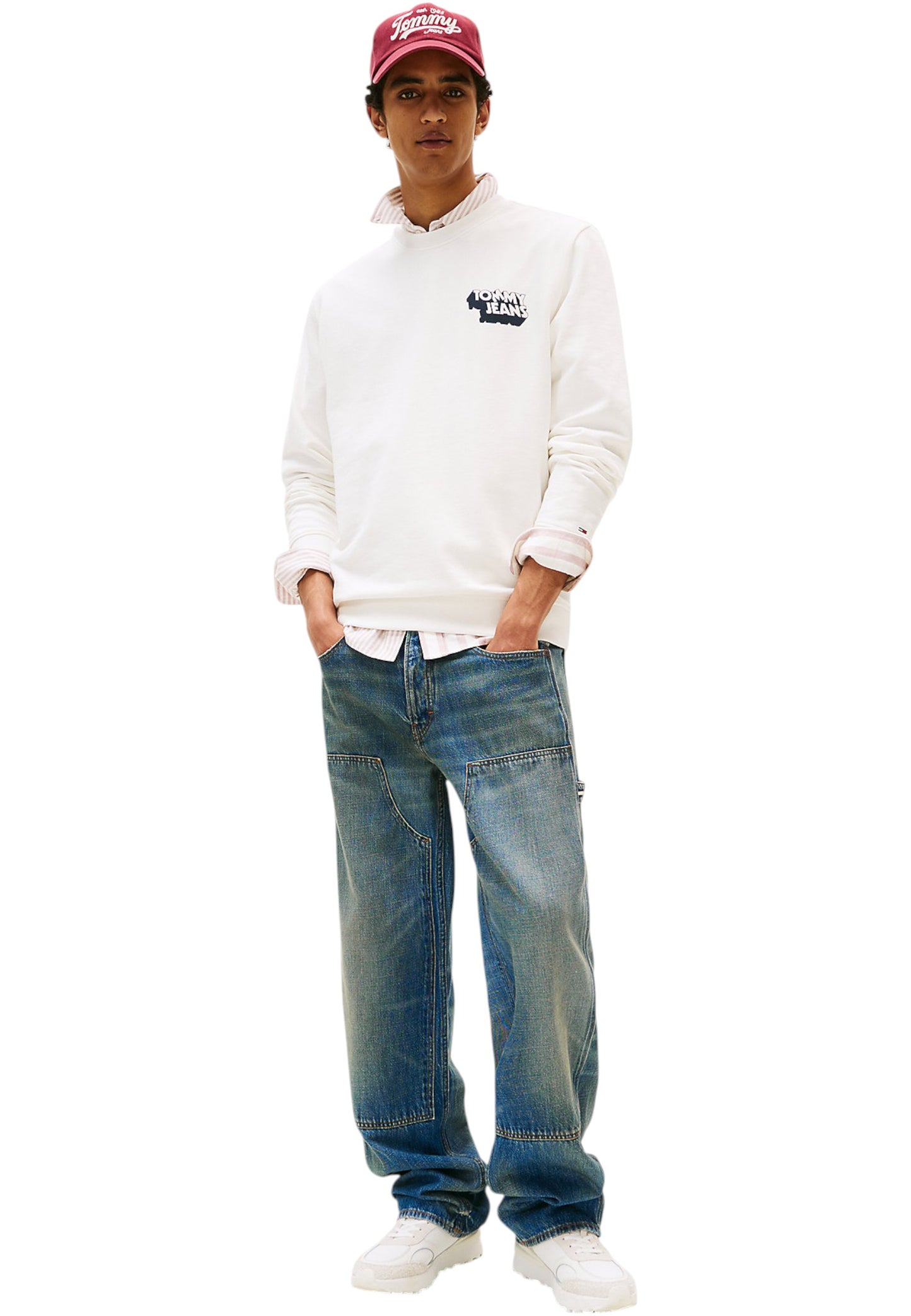Felpa A Girocollo Uomo Tommy Jeans Tjm Regular Stack DM0DM21640