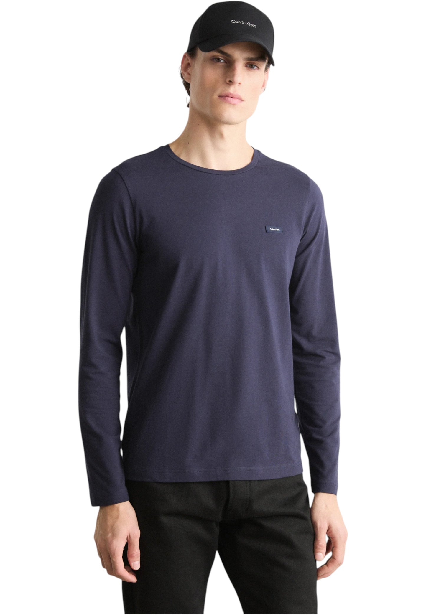 T-Shirt Manica Corta Uomo Calvin klein  Stretch Slim Fit Ls