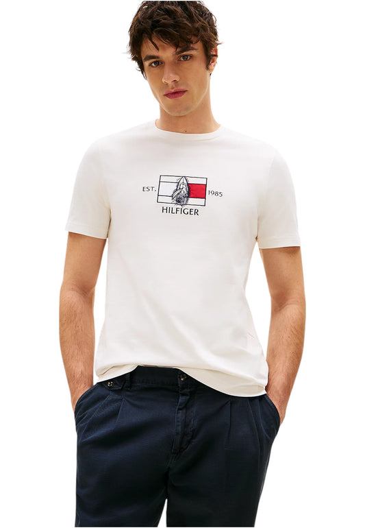 T-Shirt Manica Corta Uomo Tommy Hilfiger  Hilfiger Flag Sailin