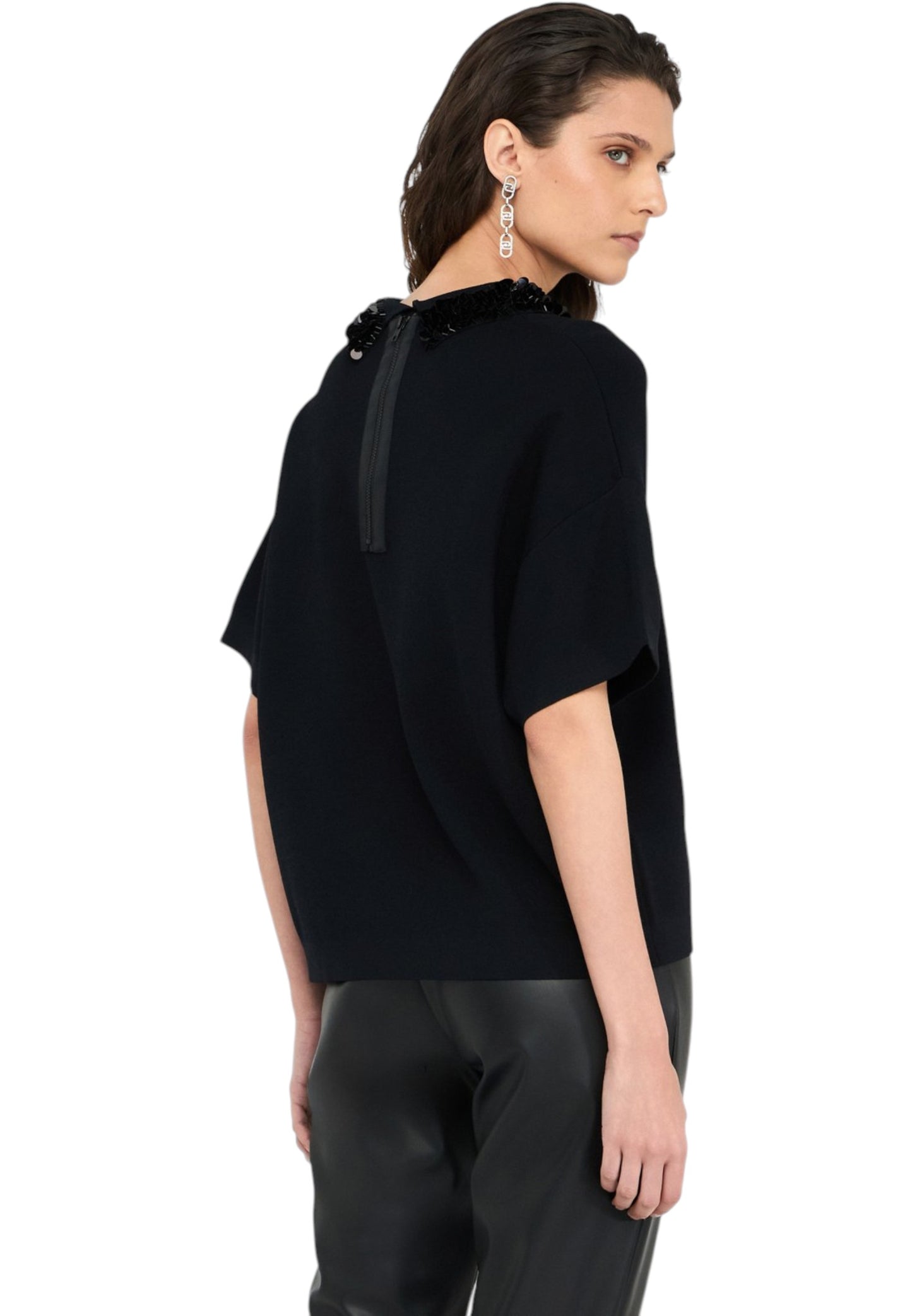 Maglia A Girocollo Donna Liu Jo Con Paillettes CF5038MS55N