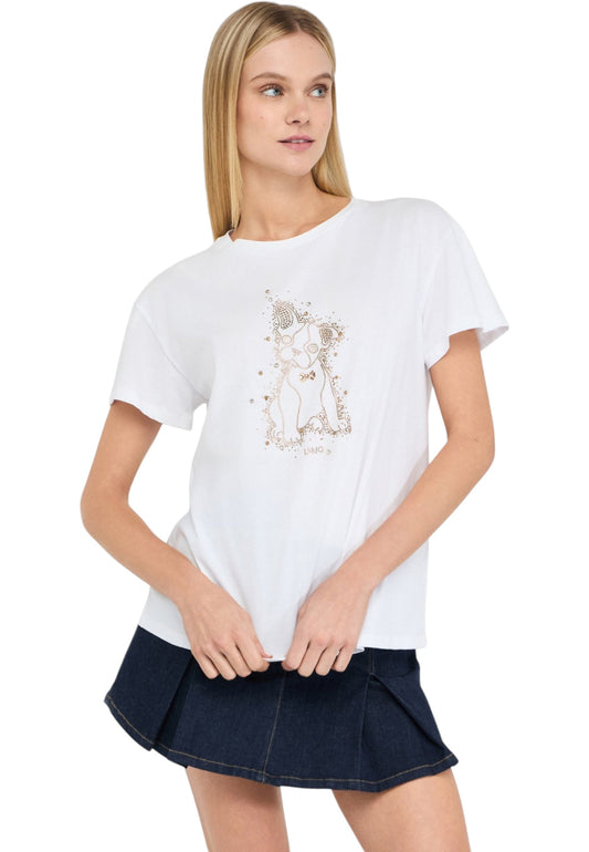 T-Shirt Manica Corta Donna Liu Jo  Dog Fashion MF5412JS923