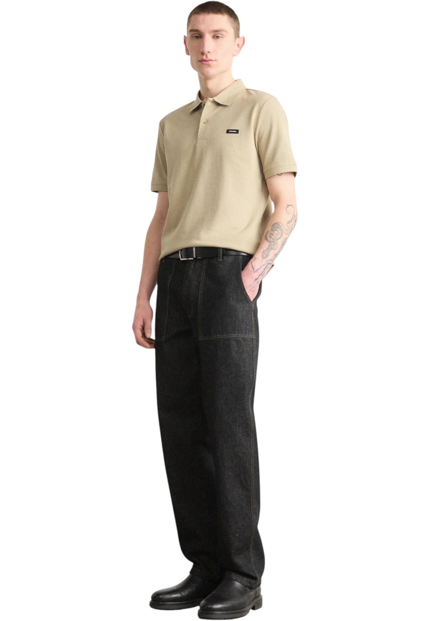 Polo Manica Corta Uomo Calvin klein  Stretch Pique Slim