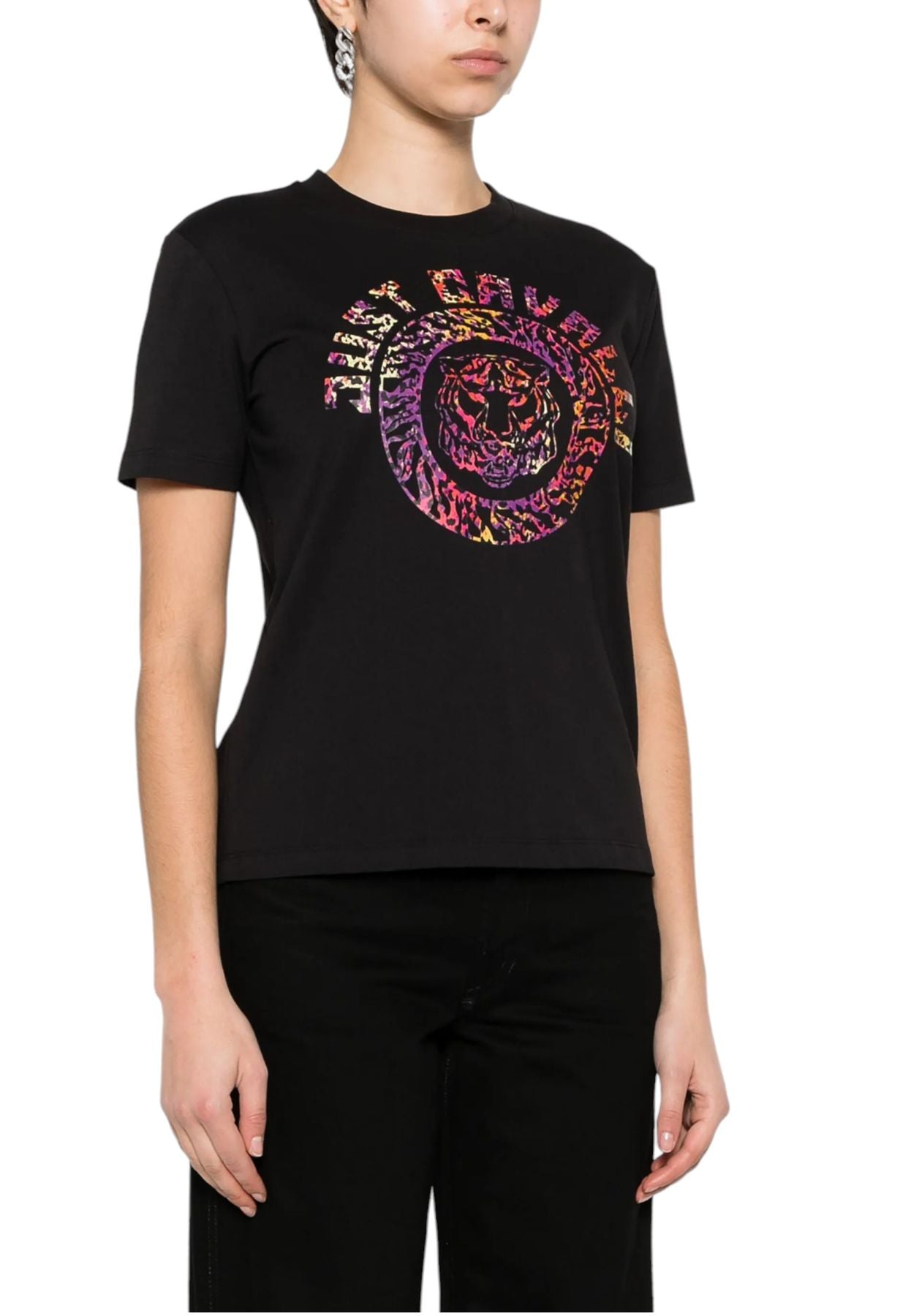 T-Shirt Manica Corta Donna Just Cavalli Tiger Emblem Leo 76PAHC08CJ600