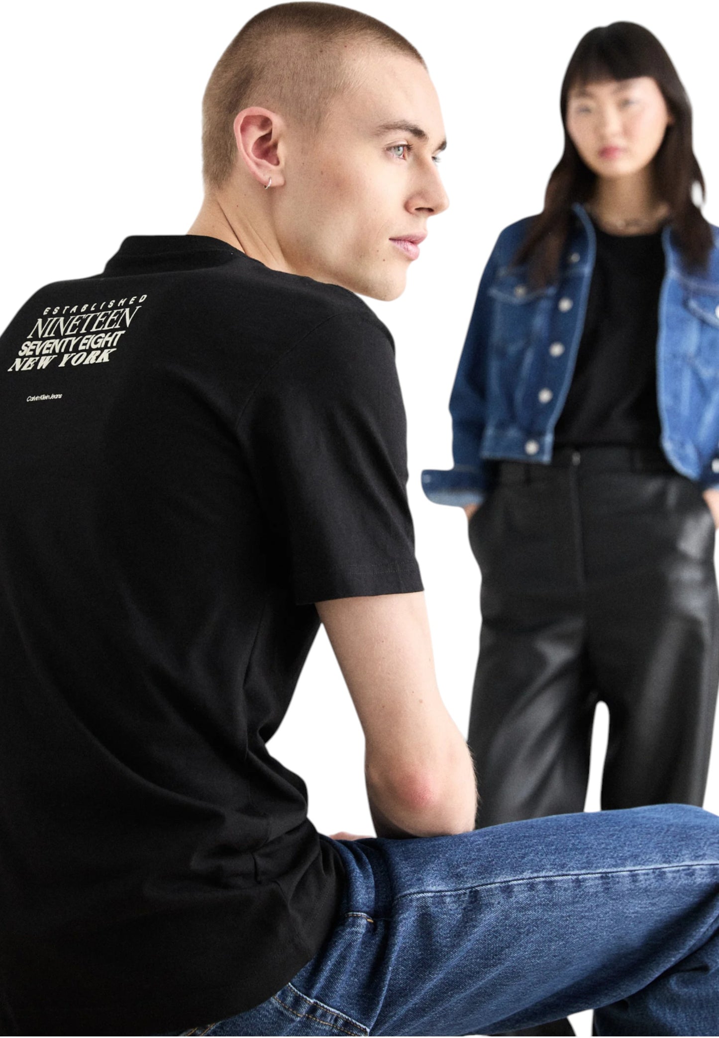 T-Shirt Manica Corta Uomo Calvin klein Jeans  Typeface Graphic