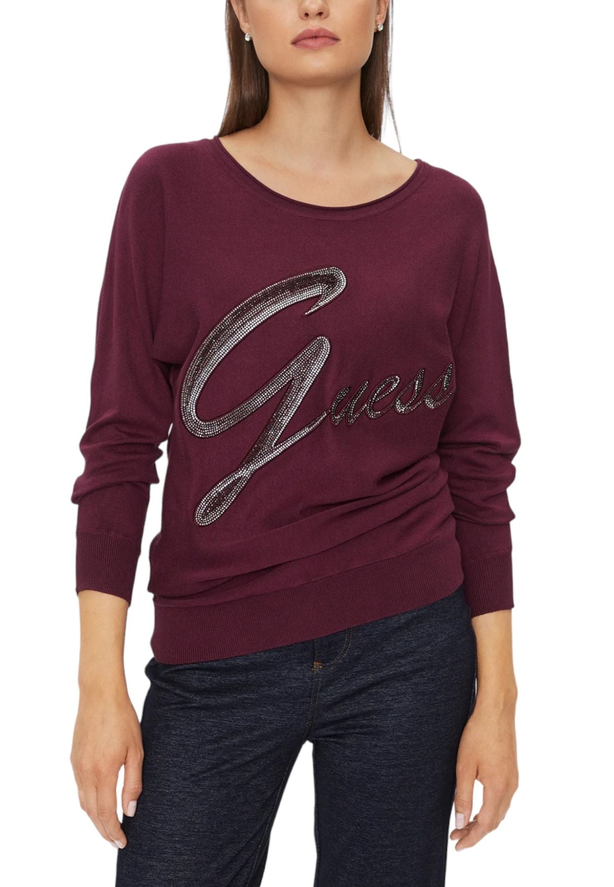 Maglione Scollo A Barca Donna Guess Sophie Bat W3BR25Z2NQ2