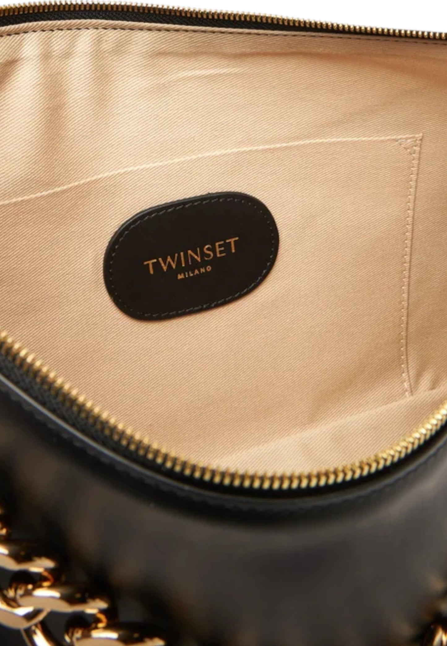 Borsa A Spalla Donna Twinset Liliane Grande In Pelle Con Catena 999TB7010