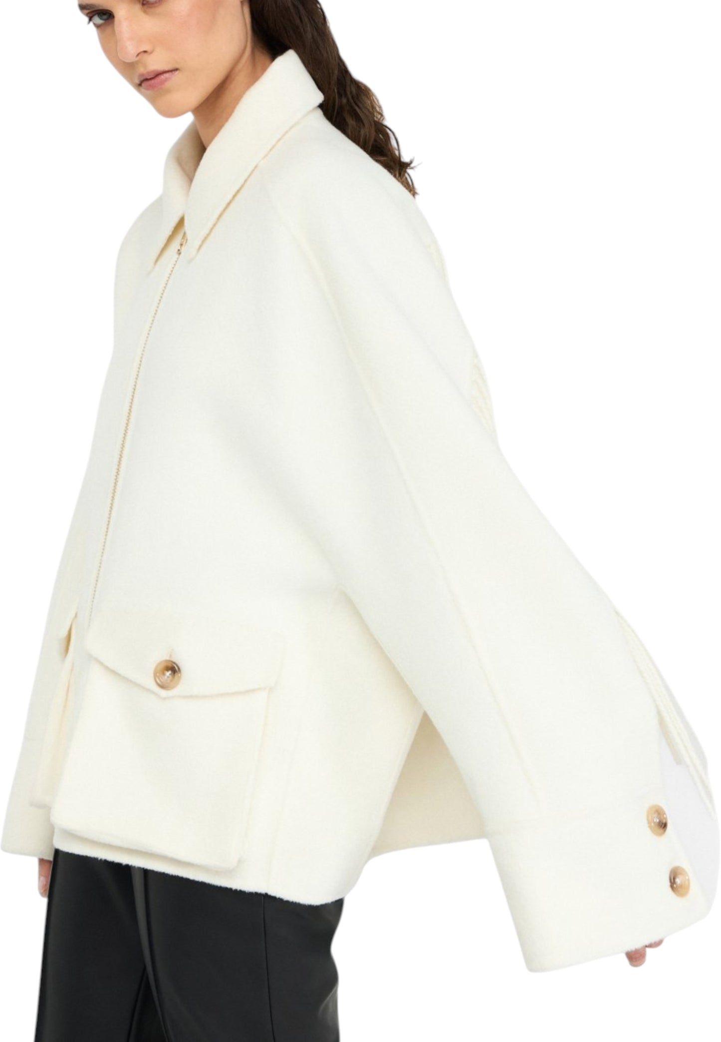 Cappotto Donna Liu Jo Caban Con Frange CF5059T4627