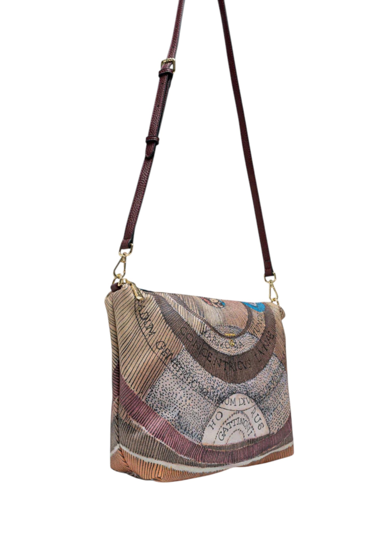 Borsa A Spalla Donna Gattinoni Large Double Handle Planetarium Reversibile BIGP58170WVW