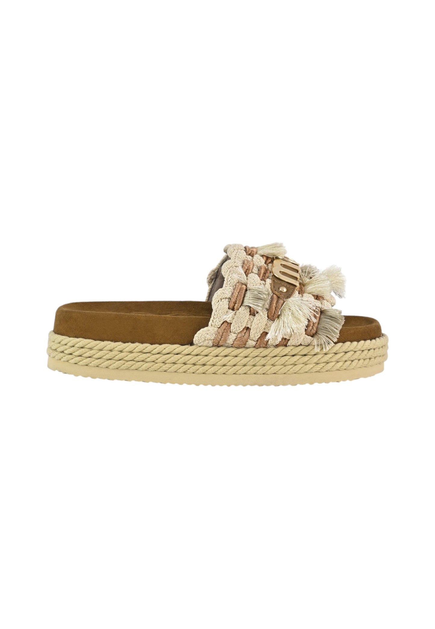 Sandali Donna Mou Monoband rope sandal fringes