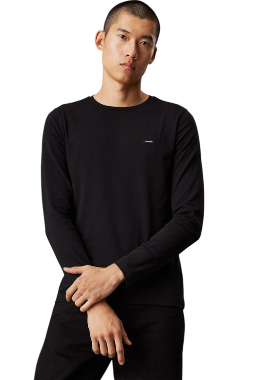 T-Shirt Manica Corta Uomo Calvin klein  Stretch Slim Fit Ls