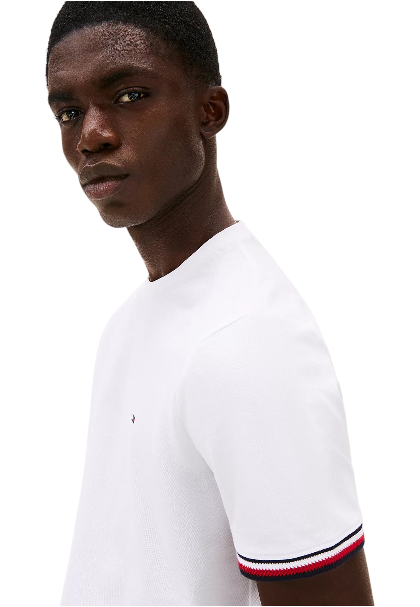 T-Shirt Manica Corta Uomo Tommy Hilfiger Global Stripe Cuff