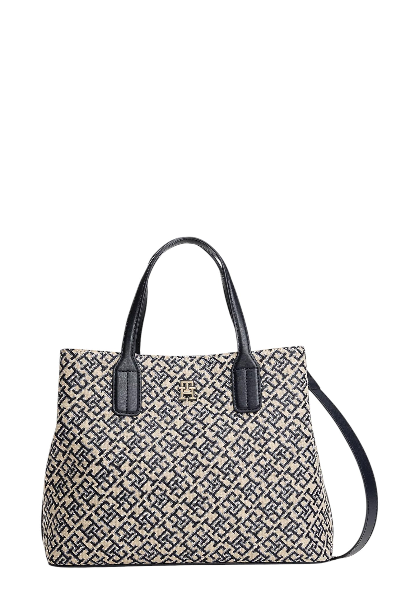 Borsa A Mano Donna Tommy Hilfiger Satchel Th Jacquard