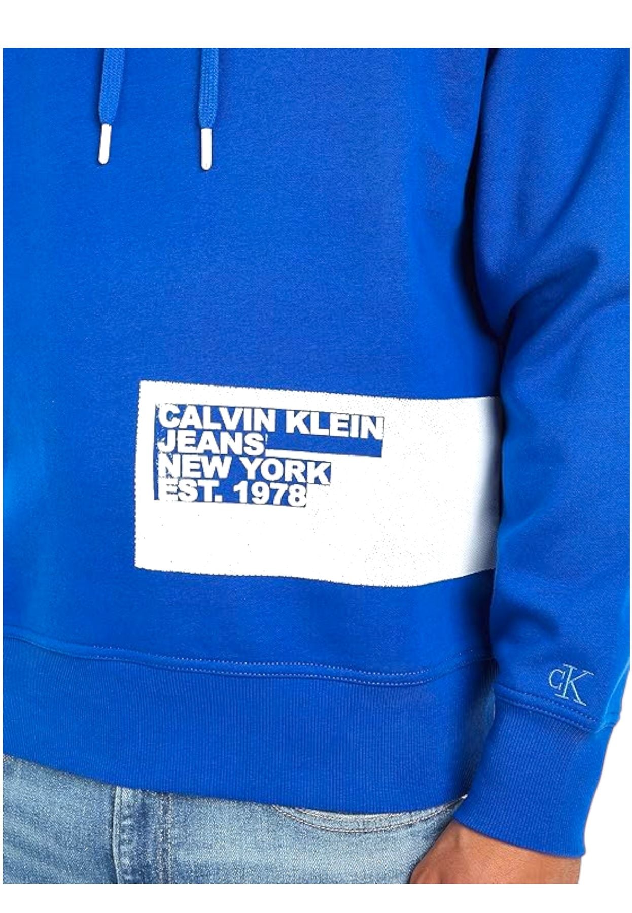 Felpa Con Cappuccio Uomo Calvin klein Jeans Stencil Blocking Logo J30J324102