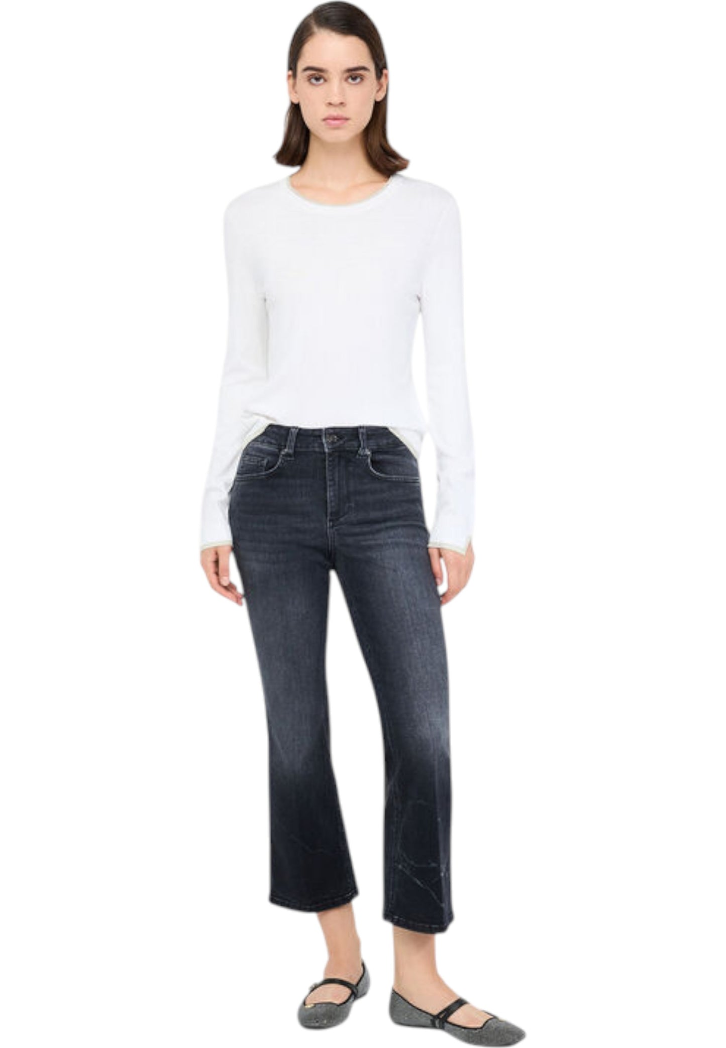Jeans Flare Fit Donna Liu Jo Bottom Up Vita Alta Princess UF5040DS058