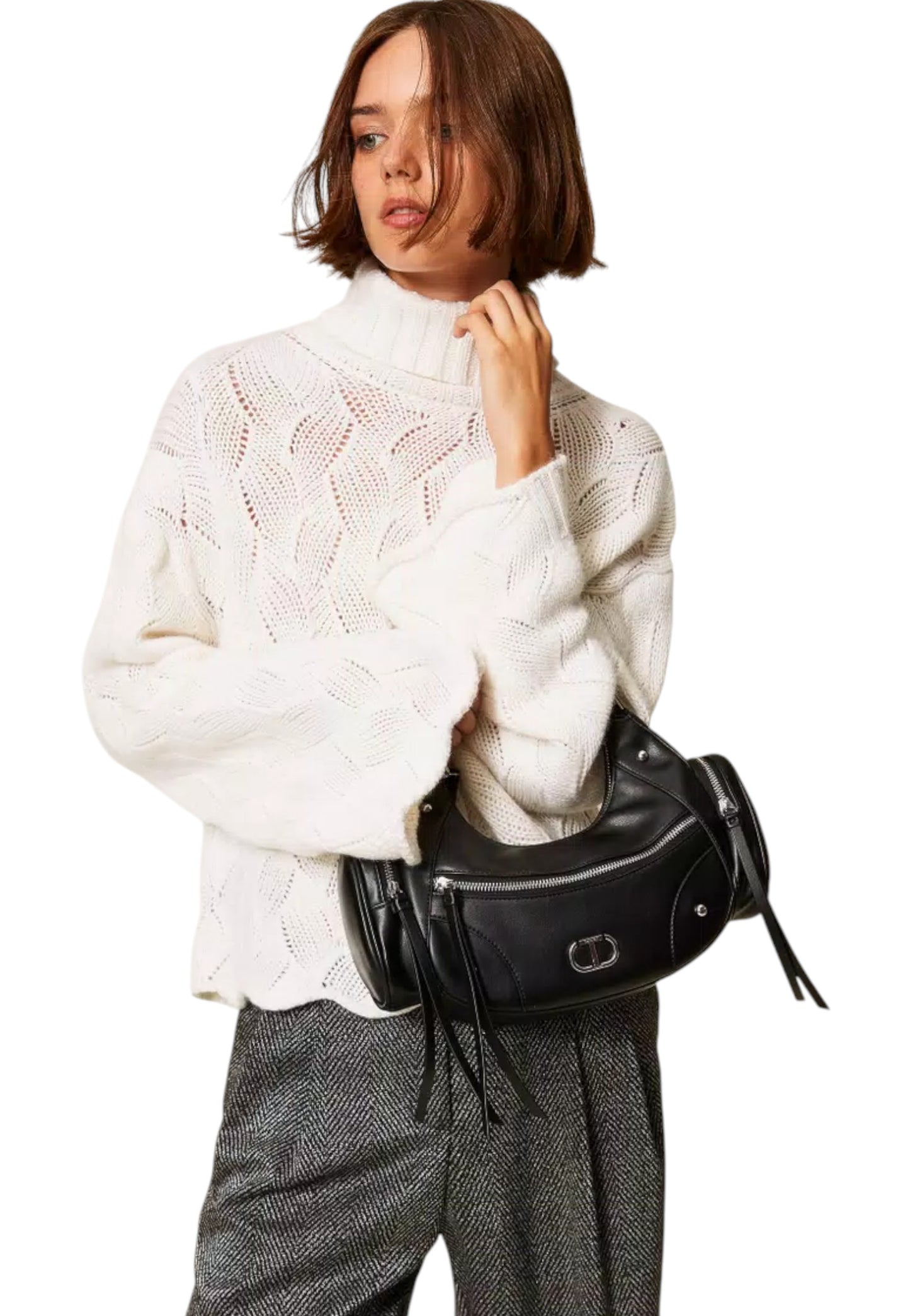 Borsa A Tracolla Donna Twinset Croissant Media Con Tasche 252TD8180