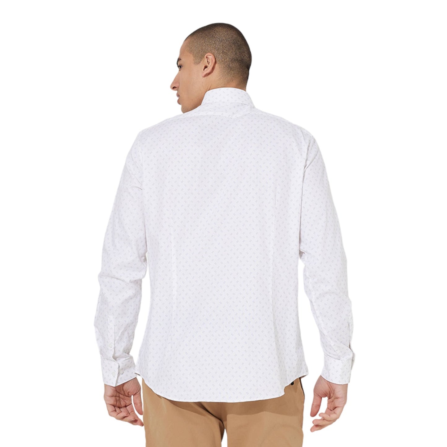 Camicia Manica lunga Uomo Calvin klein Structure Print Slim K10K110924