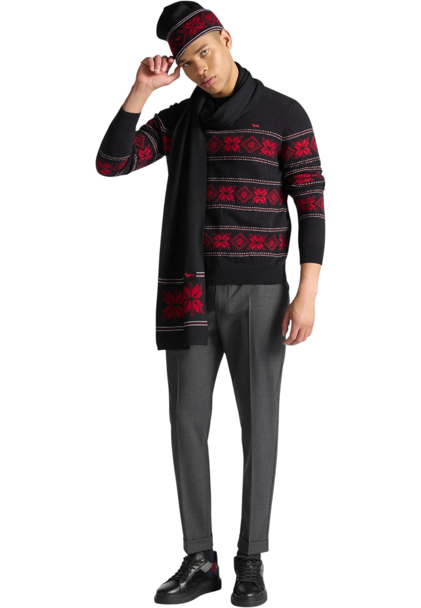 Maglione A Girocollo Uomo Harmont & Blaine Disegno Snow Flex HRP809031111